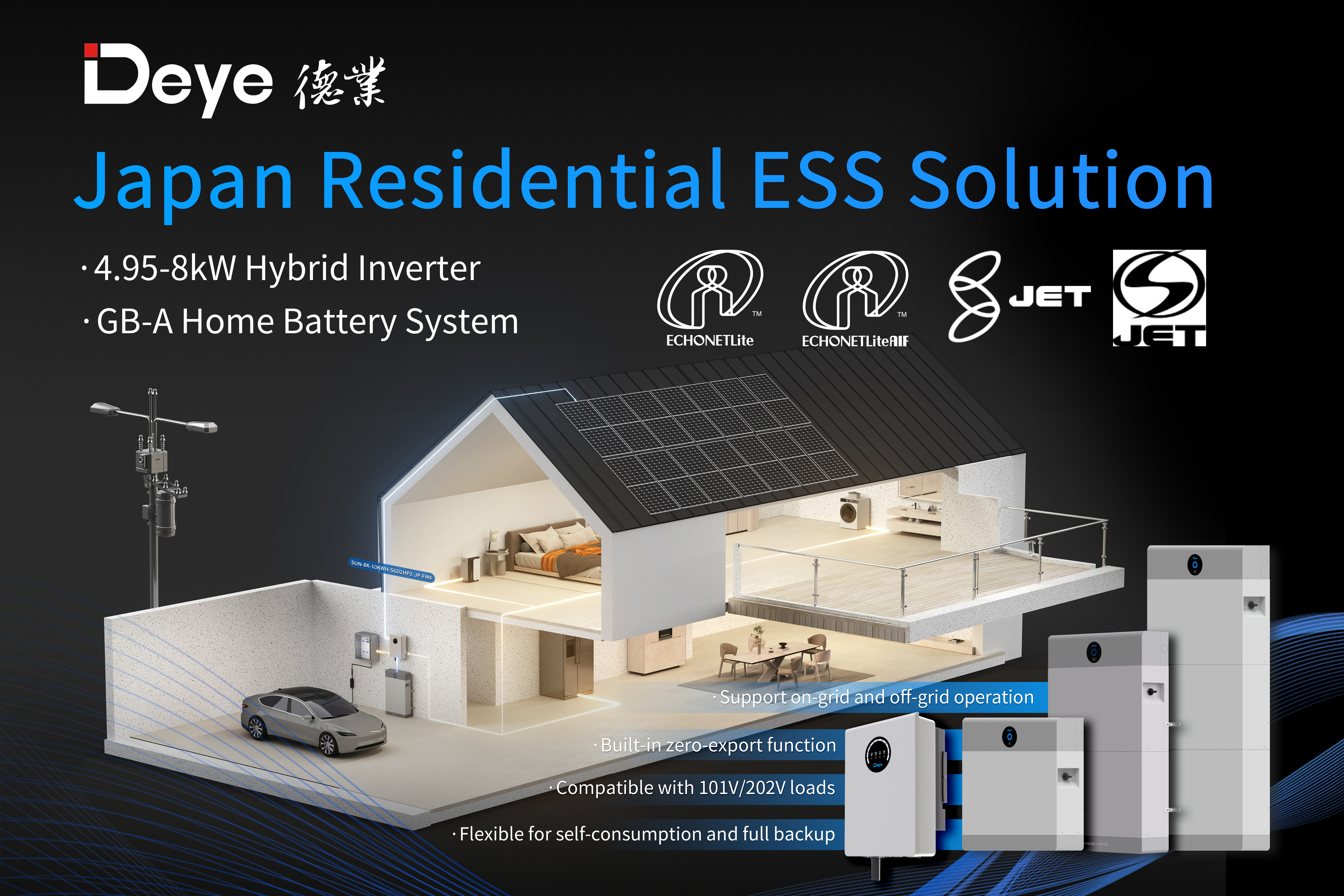Deye Residential ESS Secures Key JET and ECHONET Lite Certifications, Powering Japan Market Expansion